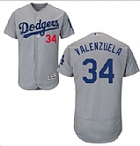 Los Angeles Dodgers #34 Fernando Valenzuela Gray 2016 Flexbase Collection Stitched Baseball Jersey DingZhi,baseball caps,new era cap wholesale,wholesale hats